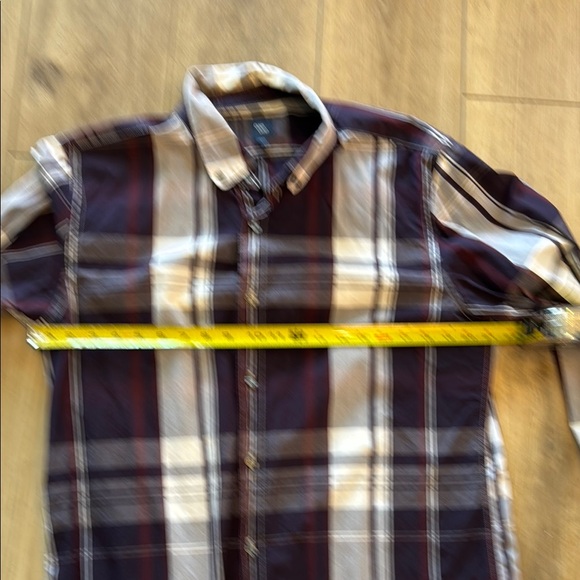 Men's Plaid Shirt - purple and White - Picture 3 of 6
